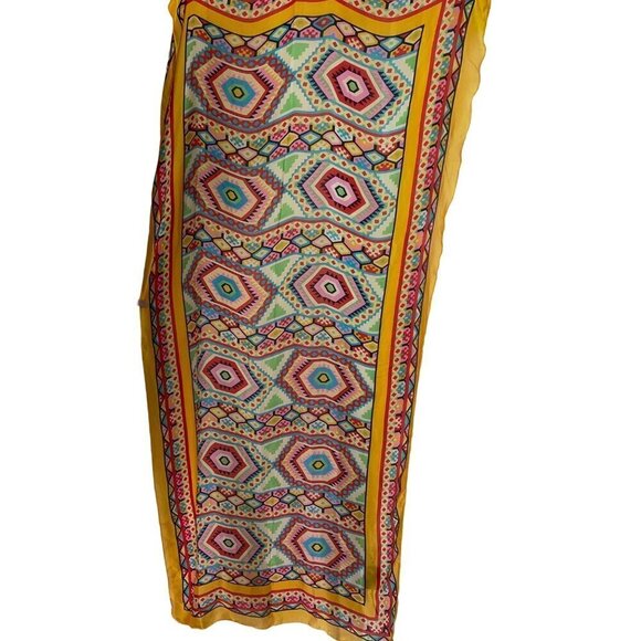 Womens Scarf Size Large Multicolor Southwestern Print Bohemian - Picture 2 of 10